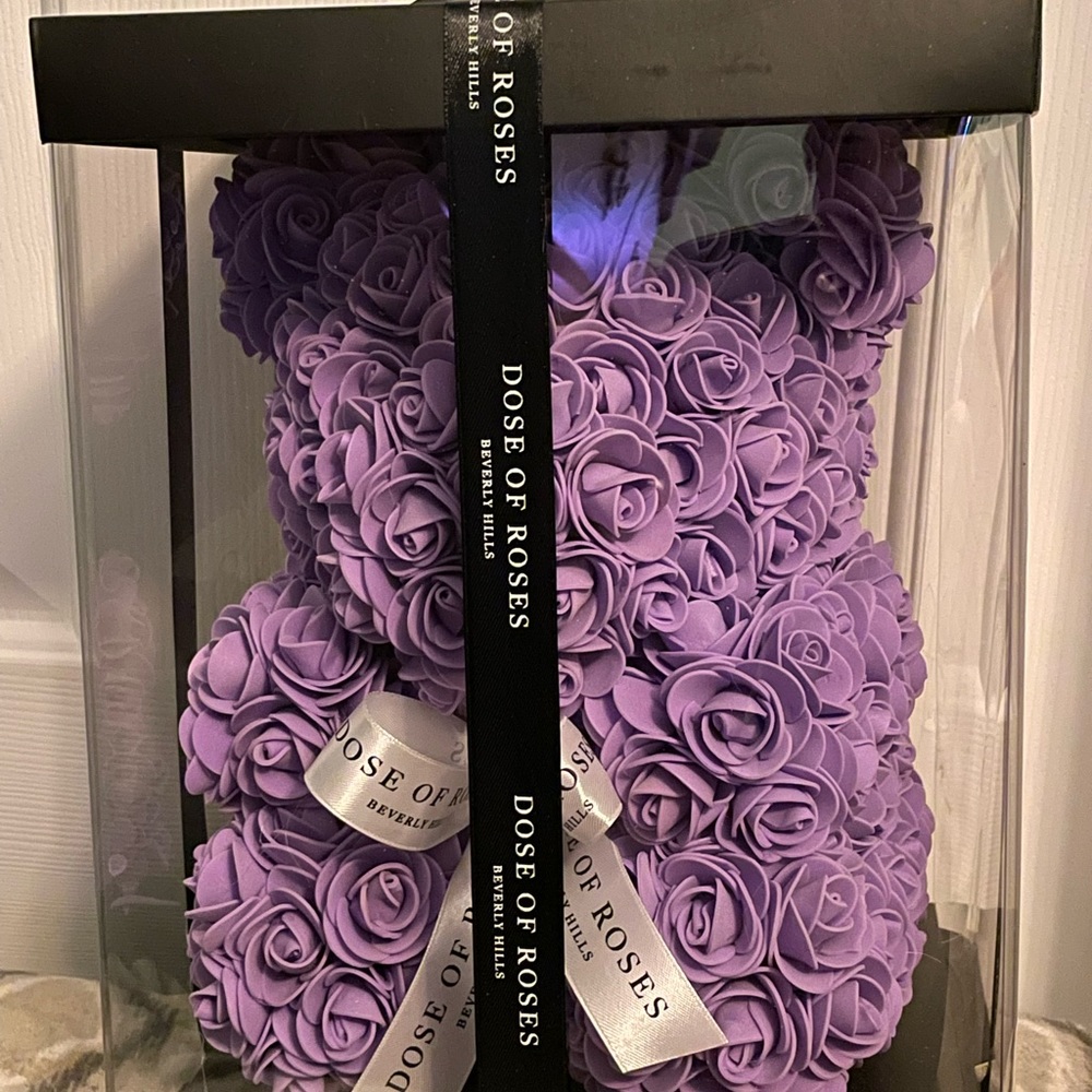 Dose of Roses Small 10" Purple Rose Bear